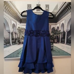 VINTAGE ELECTRIC BLUE  SLEEVELESS DRESS